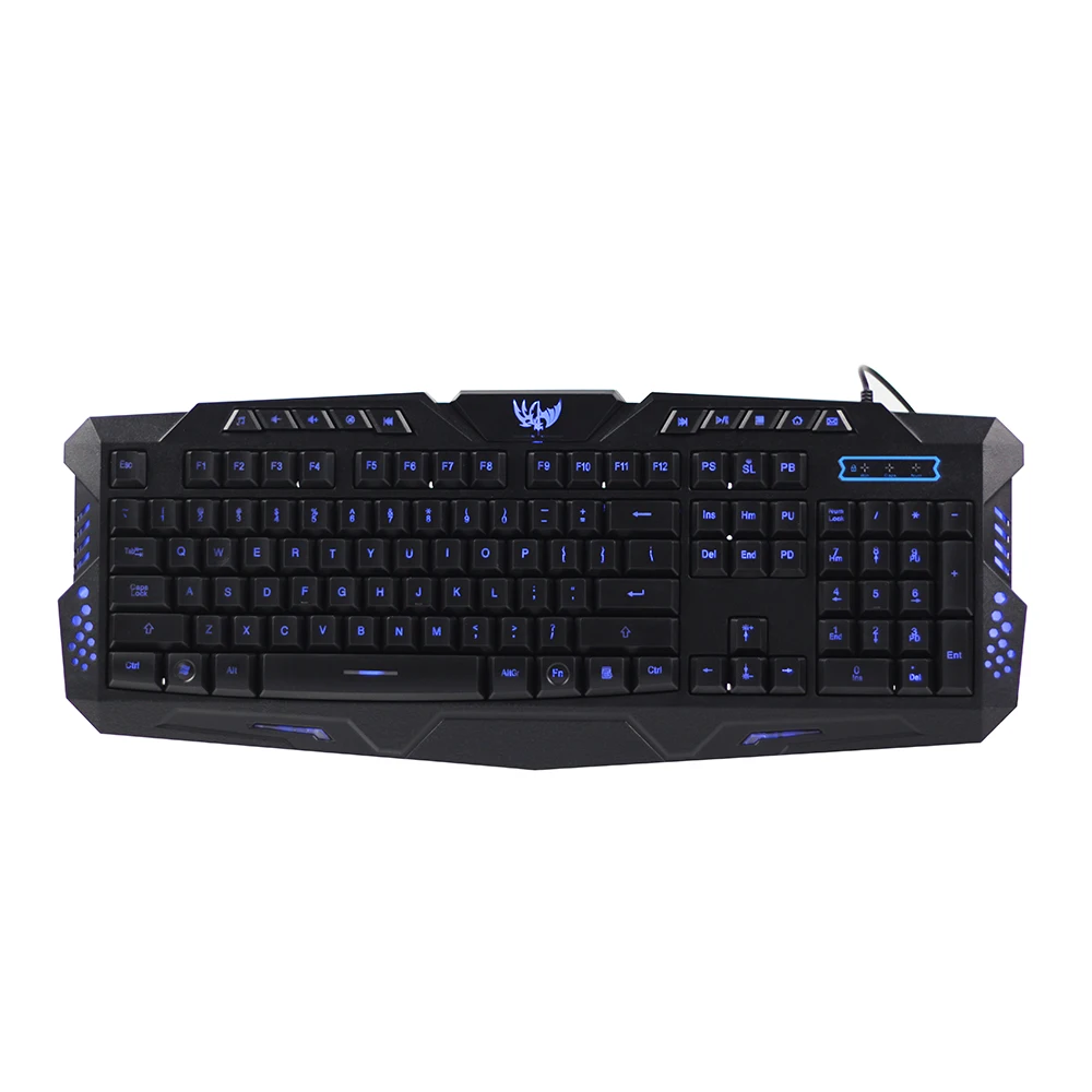 
LED Backlit Gaming Keyboard Mechanical Feeling and Waterproof USB Wired Keyboard for Pro PC Gamer or Office 