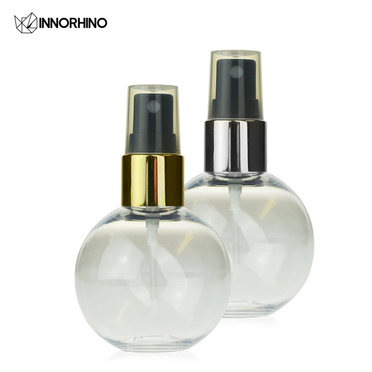 Food Grade HDPE PET Ball Shape Jar Empty Storage Container Round Clear Plastic Jars with Aluminum Lids