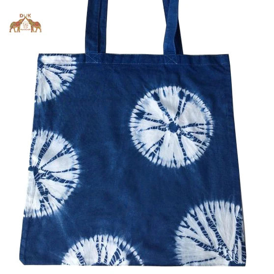 Unique Tie & Dye Tote Bag Hand Held Cotton Bag Natural Vegetable Hand Made Cotton Bag