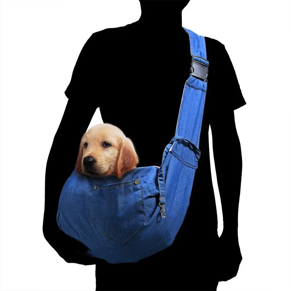 Small Dog Cat Carrier Sling Hands Free Pet Puppy Outdoor Travel Bag Tote Reversible