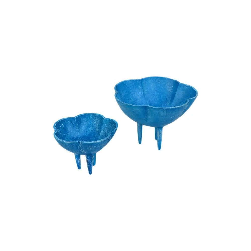 Metal Dishes With Legs Painted Antique Finishing Design Best for Tableware Food Storage
