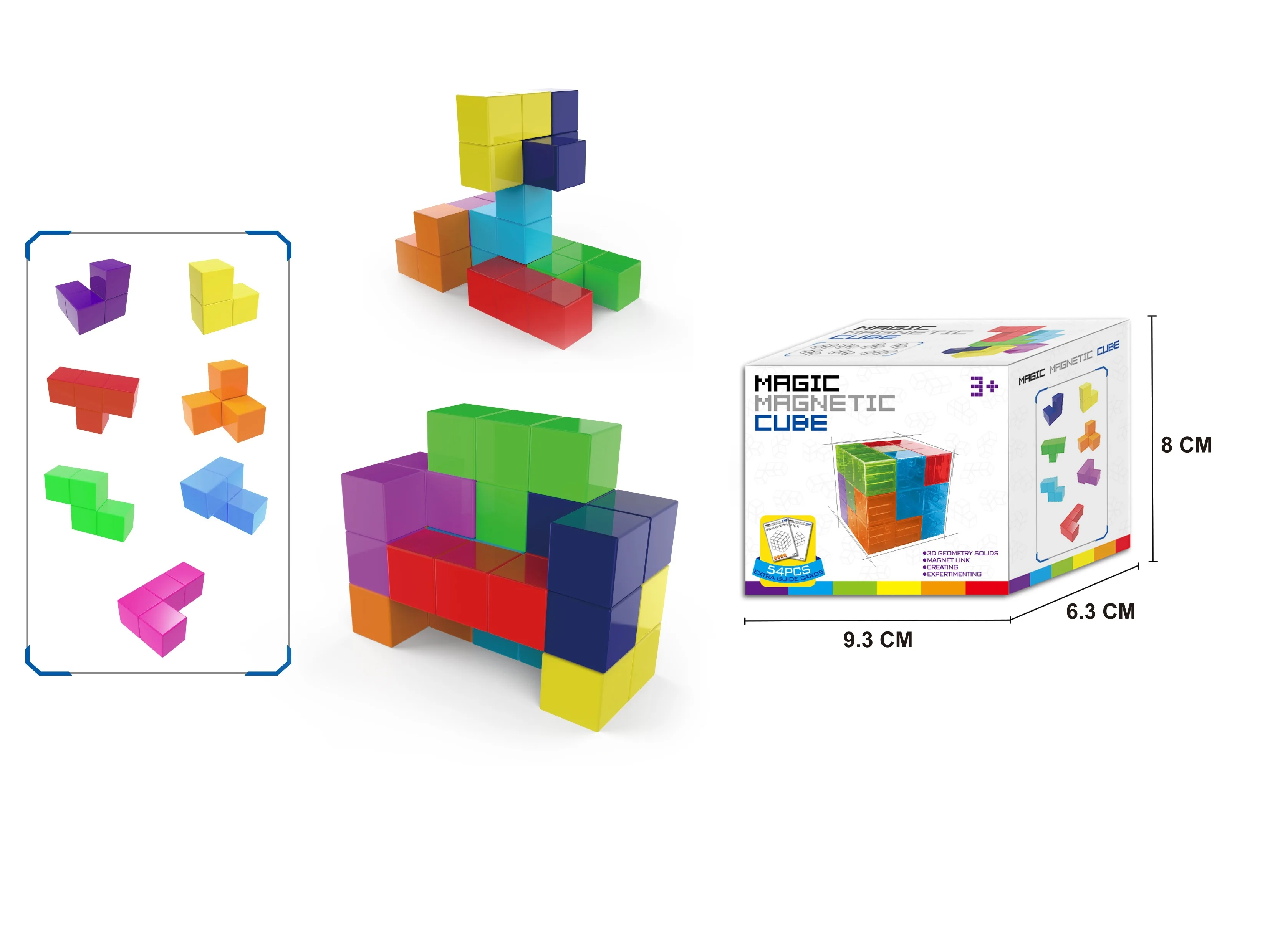 Magnetic Blocks 3D Educational Toys for Children Intelligence Development DIY Building Block Puzzles