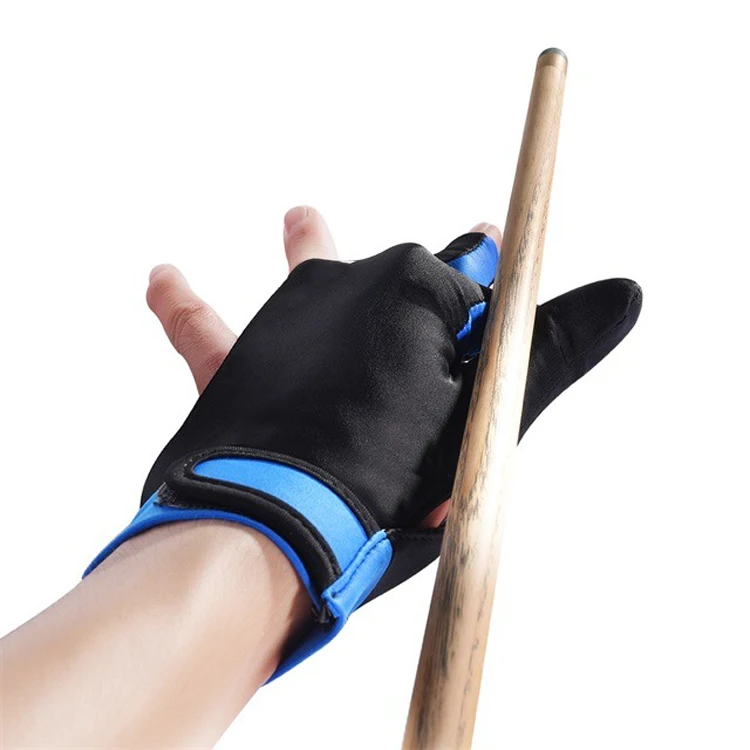 Custom Logo Three Finger Spandex Snooker Glove Pool Cue Billiard Gloves Wholesale Best Low Price