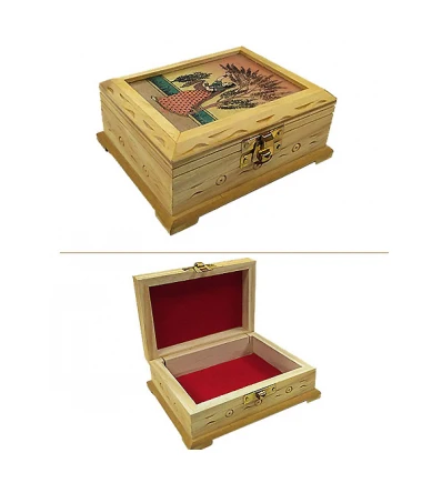 High quality vintage wood Jewelry multipurpose wooden color box.