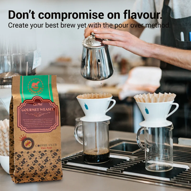 Top Selling Beverages Bitter Sweet Civet Kopi Luwak Weasel Ground Coffee 200g with HACCP, ISO, IFS Certificate From Vietnam