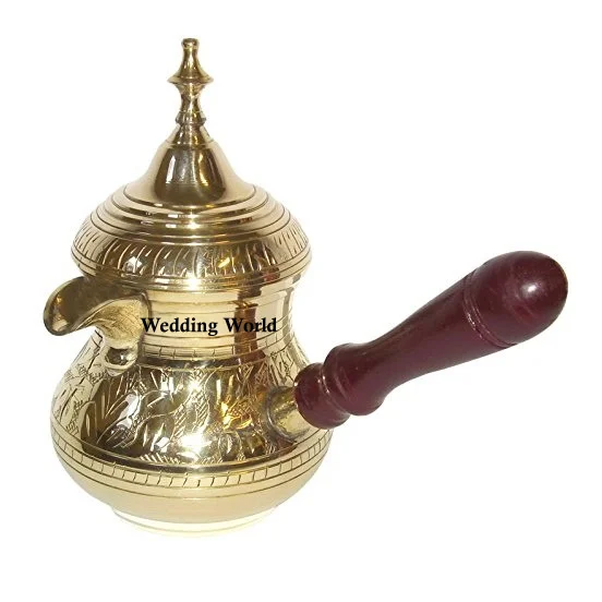 Luxury Silver Turkish Teapot Customized Design Hot Sale Coffee Pot Indian Stylish Wholesale Tabletop Arabian Dallah