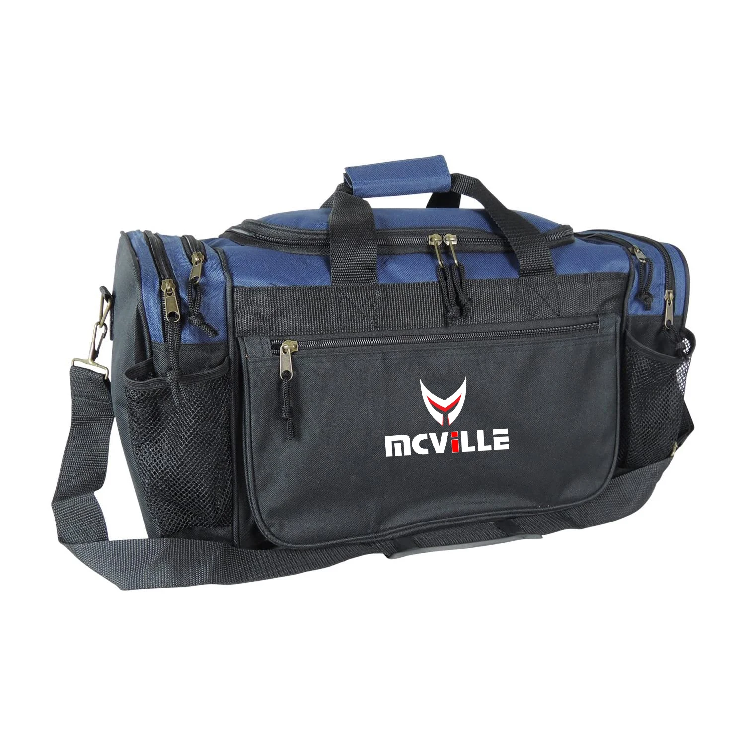 Custom Logo Printed Sports Duffel Bag Mesh and Valuables Pockets Travel Gym Extra Large Travel Luggage Sports Duffel Bags