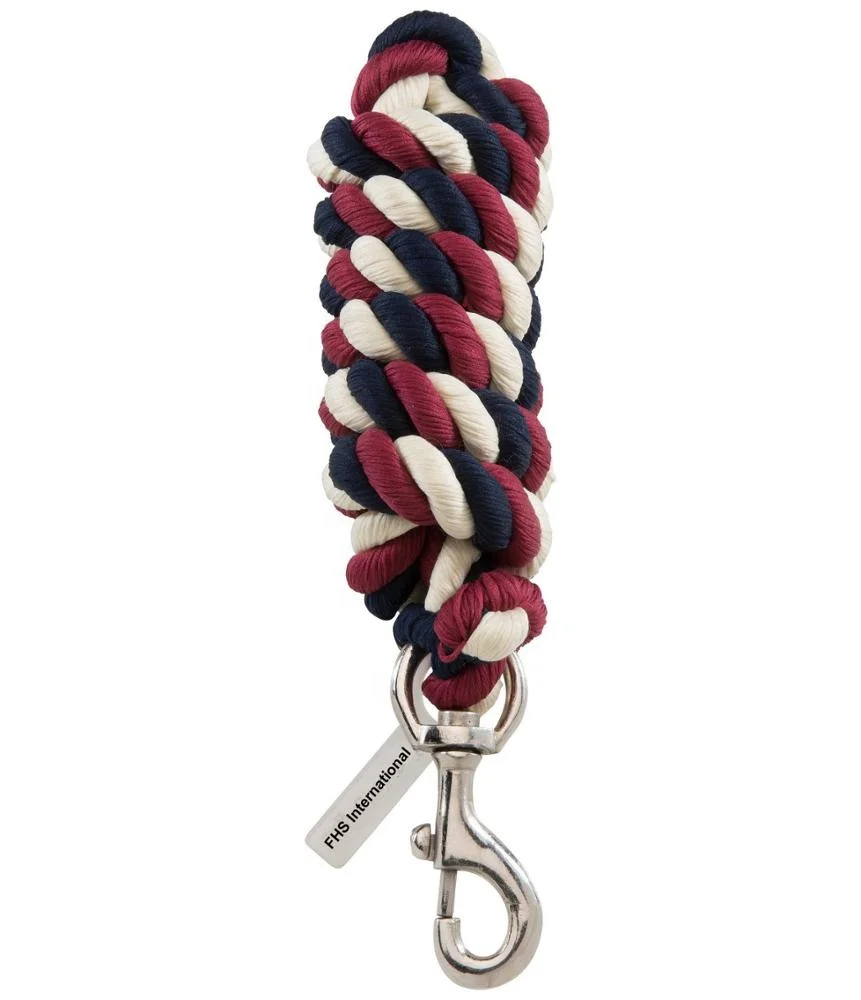 Ручной работы 2 10 метров (7 футов) полиэстер плетеный Конный свинцовый Канат с застежкой и яркой отделкой металлический крюк для верховой езды