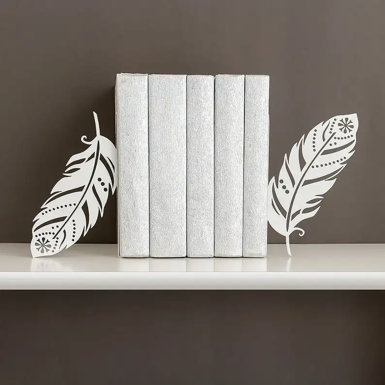 Bird Figurine Bookends Good Quality Office Book Support Bookends Metal Book Stand Holder For Desk For Home School Library 2024