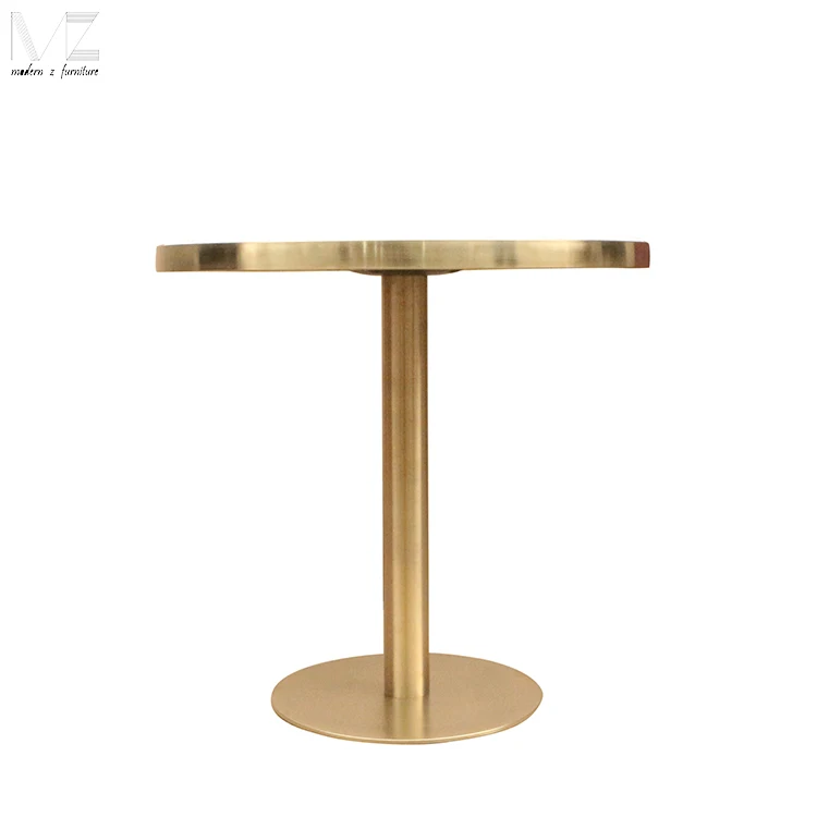 OEM/ODM Luxury Modern Design Home Furniture Restaurant Sets Stainless Steel Gold Base Round White Marble Dining Table
