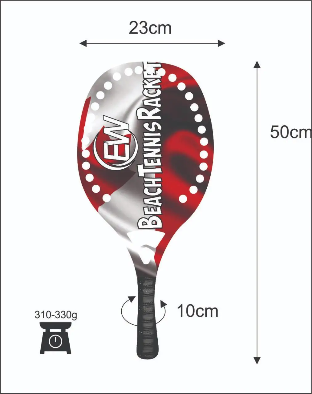 
Beach Tennis Rackets Custom Carbon glass Beach Paddle/Padel Racket with your logos and color combinations 