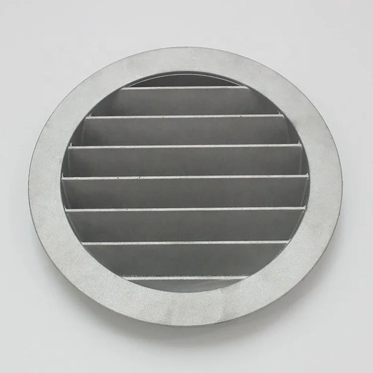 Die Casting Wall Outdoor Aluminum Round External Weather Air Vent Cover Louvers with Fly Screen Mesh