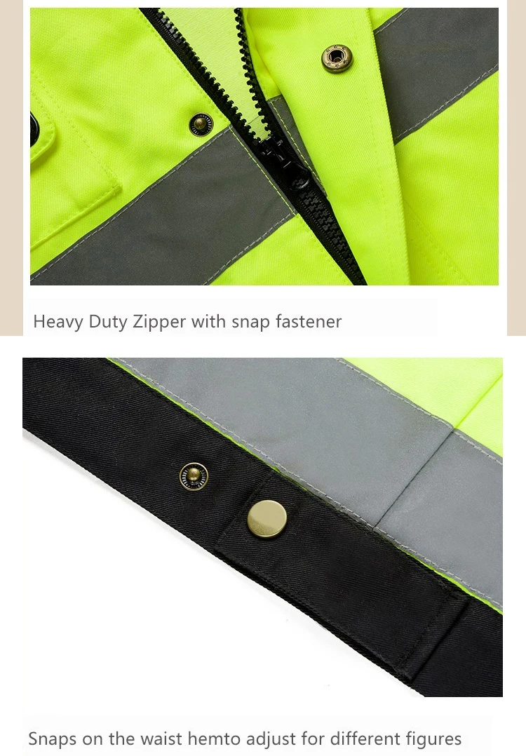 Индивидуальный логотип вашей компании рабочая одежда для строительства Высококачественная Мужская Уличная Светоотражающая Рабочая куртка с несколькими карманами