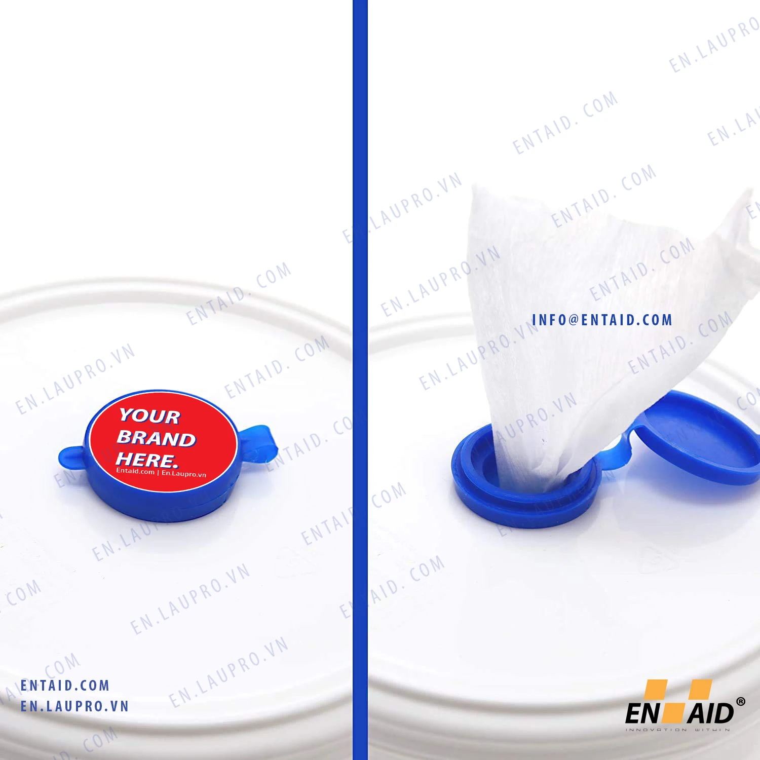 Дезинфицирующие салфетки 1000 шт. Биоразлагаемый. Одноразовый. Влажные с этикеткой