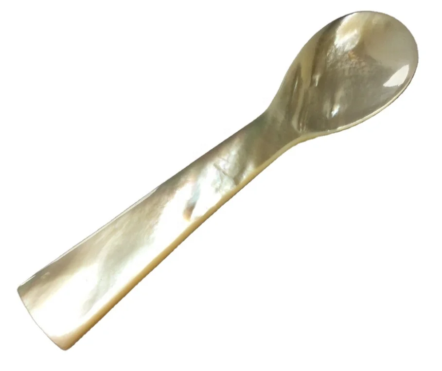 GOLD Mother of Pearl Spoon, Seashell Caviar spoon available size 6cm to 11cm from Vietcrafts