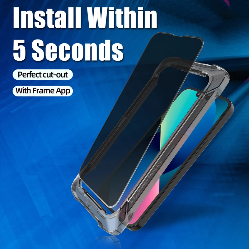 0,33 мм 9H 2.5D 12 Pro Max защита экрана с рамкой защита для конфиденциальности экрана закаленное стекло для Iphone 13 защита экрана