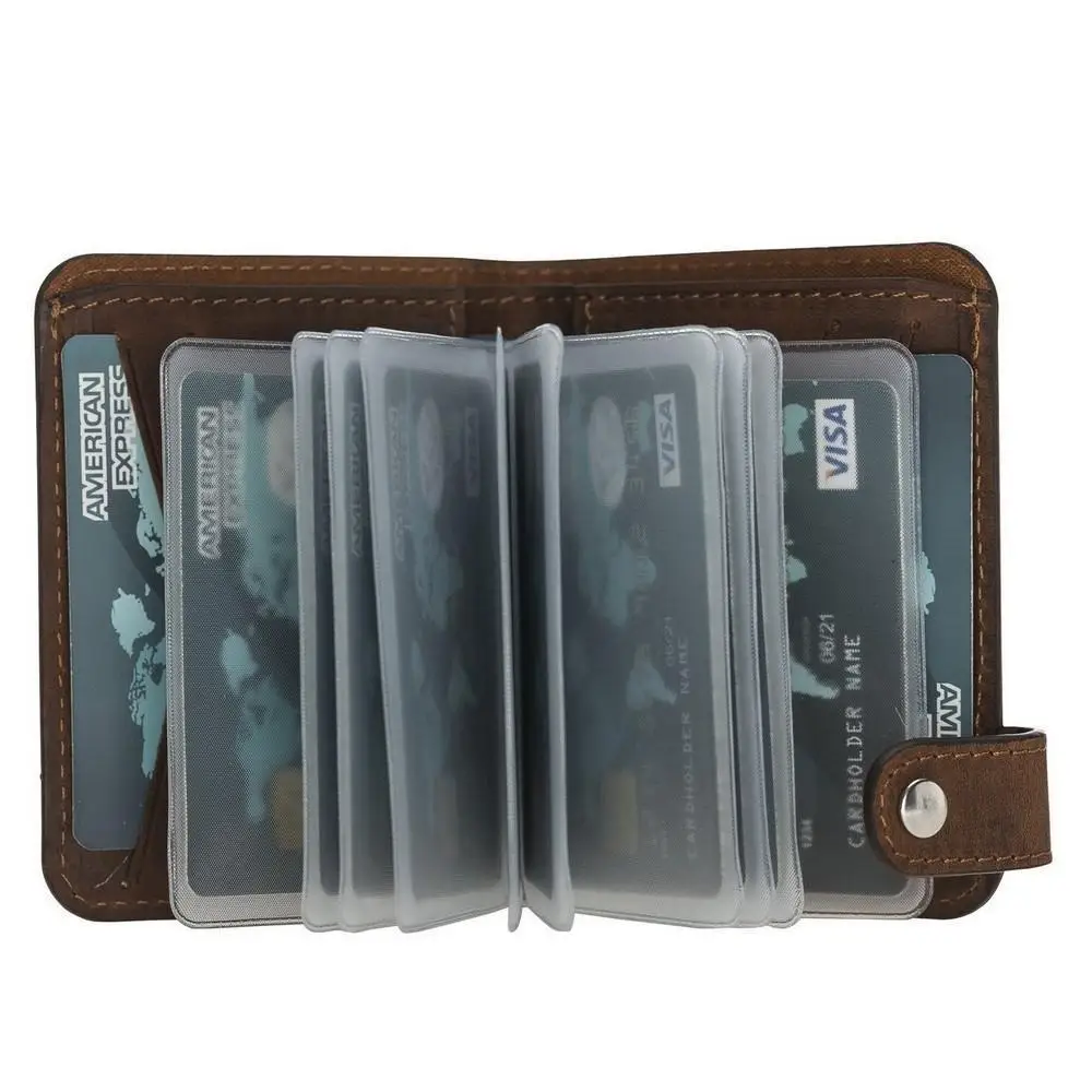 OSCAR Genuine Leather Handmade Card Holder Wallet with RFID Protection and Color Optional