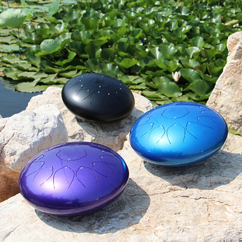 11 Notes Colorful Handpan Drum Stainless Steel Tongue Drum Set C Key With Travel Bag