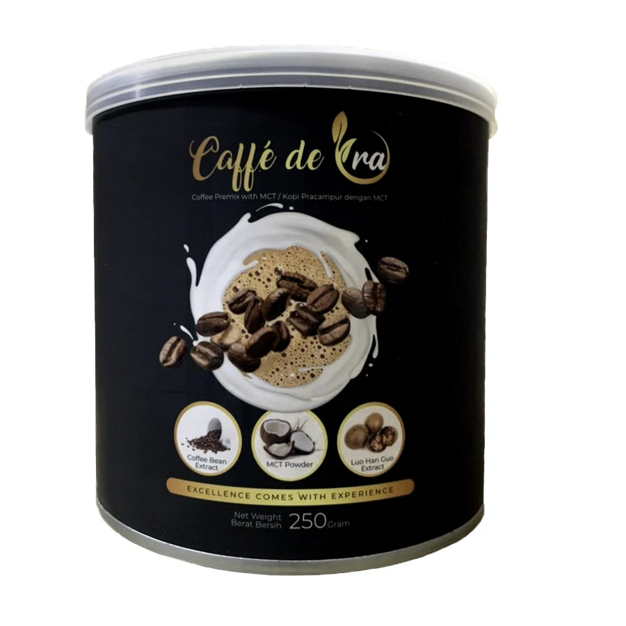 Premium Quality Arabica & Robusta Coffee Beans Extract Caffe de Ora Instant Coffee Premix with MCT