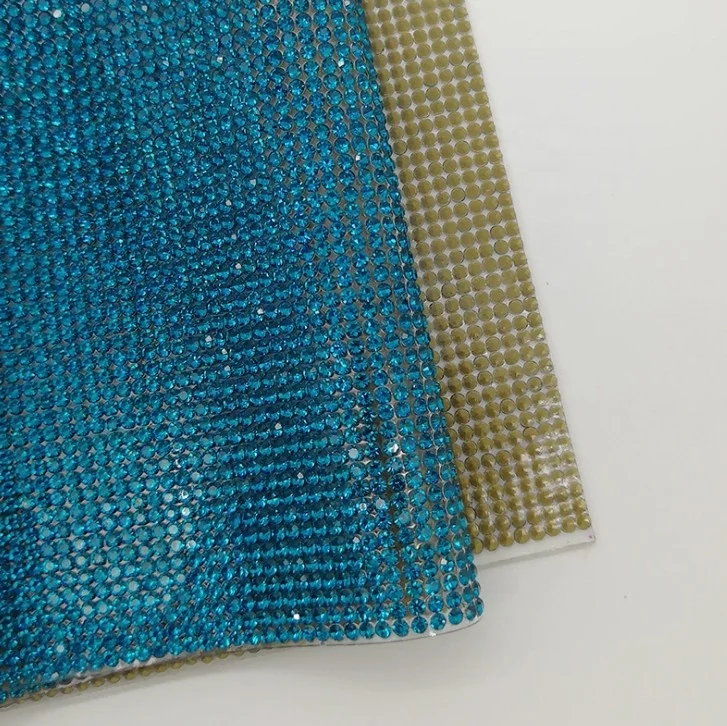 24x40cm Rhinestones crystals   net mesh trimming for dress and shoes