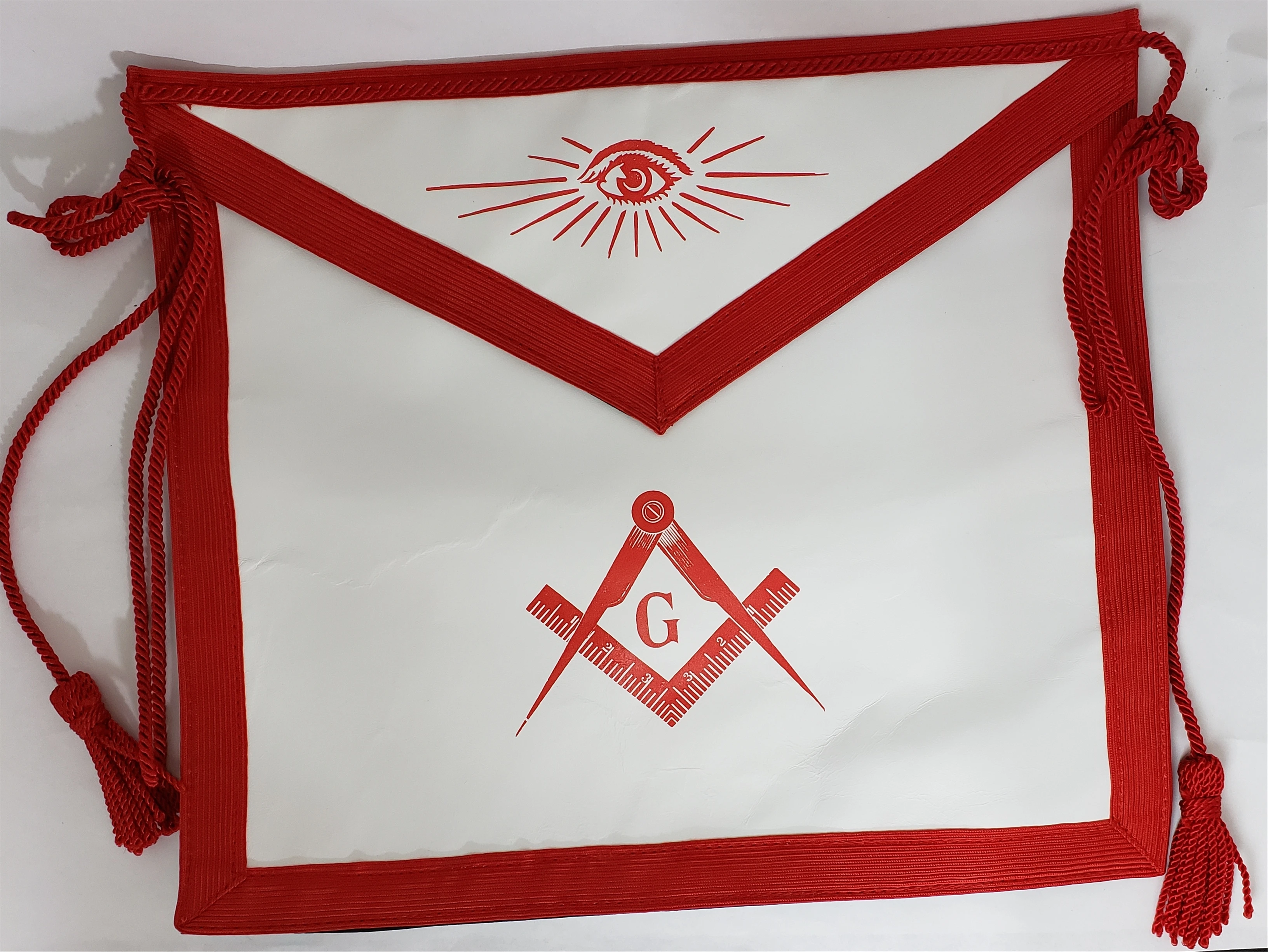 High Quality Masonic Apron Masonic Regalia Leather Blue Embroidered Apron with customized  Logo