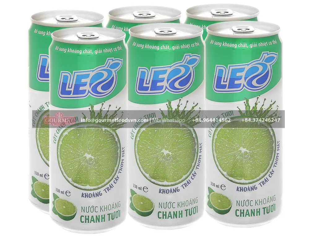 Газированная минеральная вода со вкусом лимона LEO 330 мл