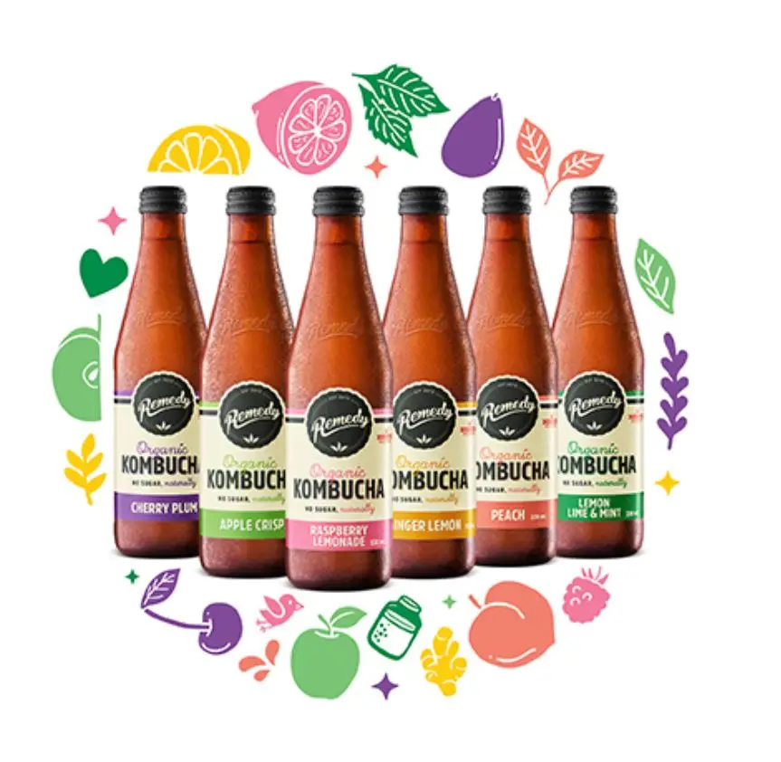 Средство Kombucha-имбирь лимон-330 мл Сделано в