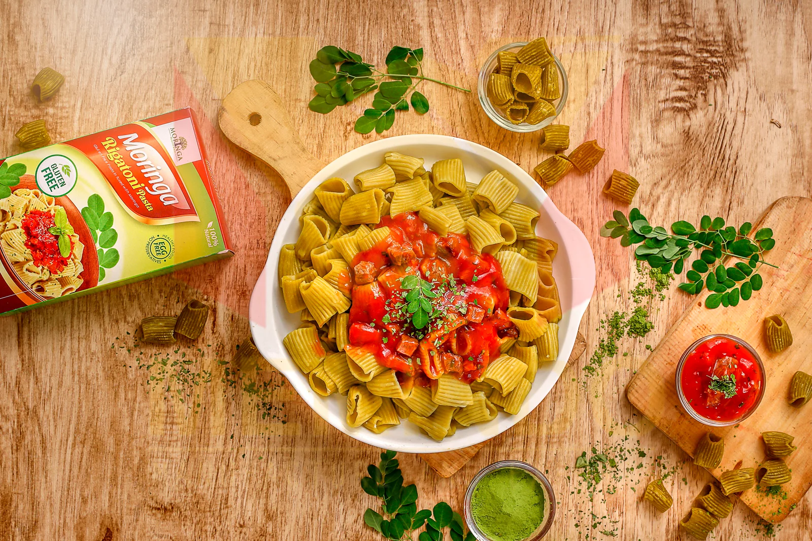 Лидер продаж макаронные изделия Moringa Rigatoni сделанные в Индонезии без глютена OEM оптовая продажа высокое