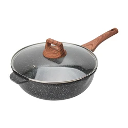 Maisons New Arrival Cookware  Cooking Pan 4 QT Saute Pan with Lid Nonstick Deep Frying Pan Skillet