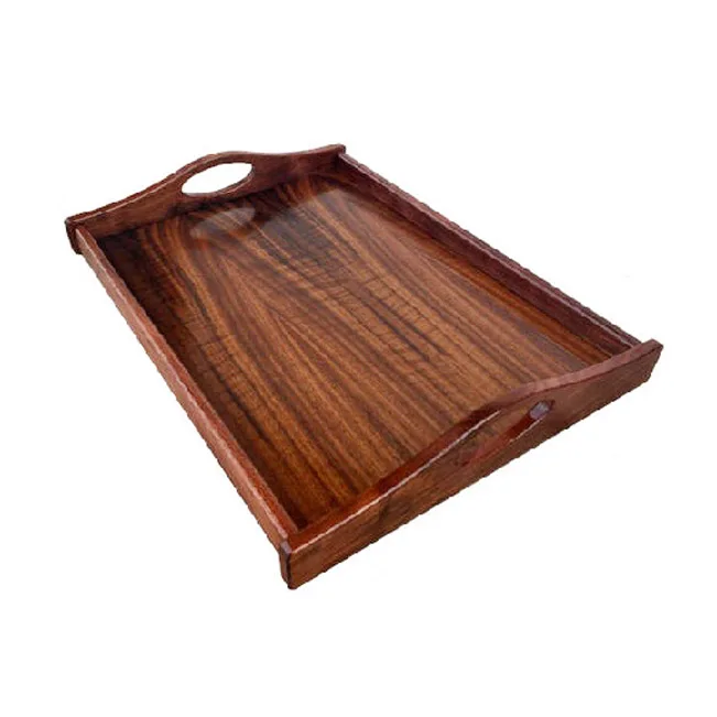 Лидер продаж Круглые Деревянные Подносы из манго Декоративные для еды дома и отеля высококачественный прямоугольный поднос