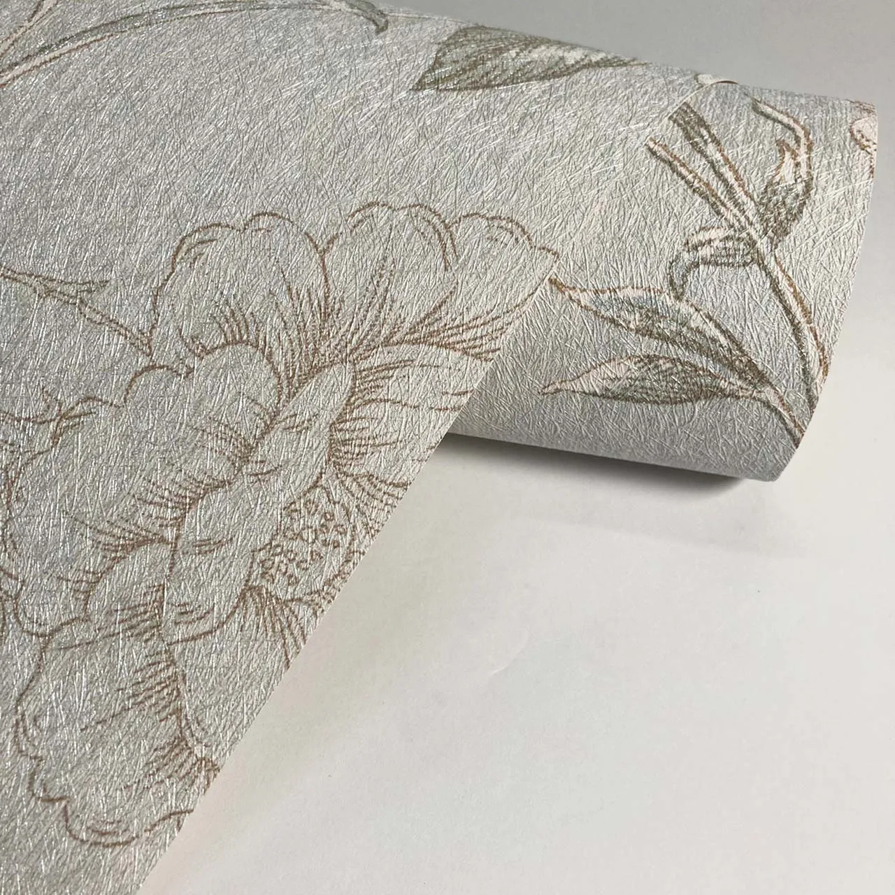 Romantic baroque postmodern country flower sketch hand-painted beautiful noble bedroom restaurant design PVC Wallpaper DECOR