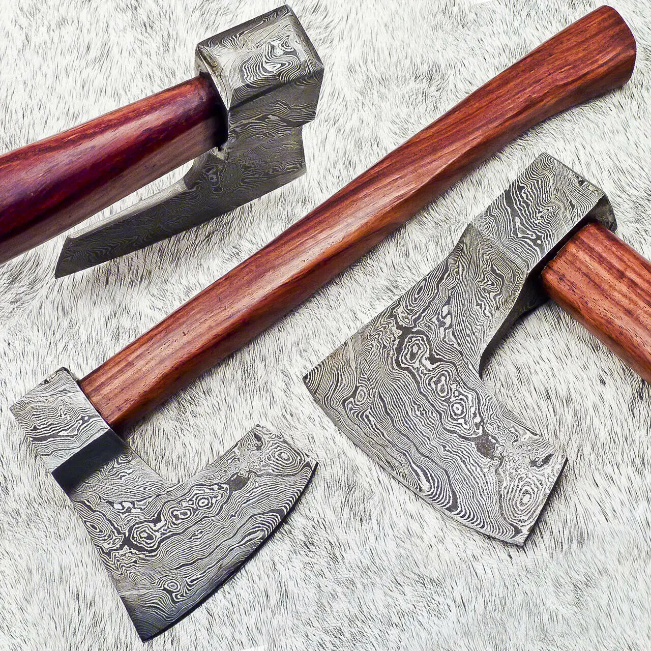 Новый красивый Топор Ручной работы из дамасской стали, красивый кожаный футляр с ручкой из розового дерева 4545