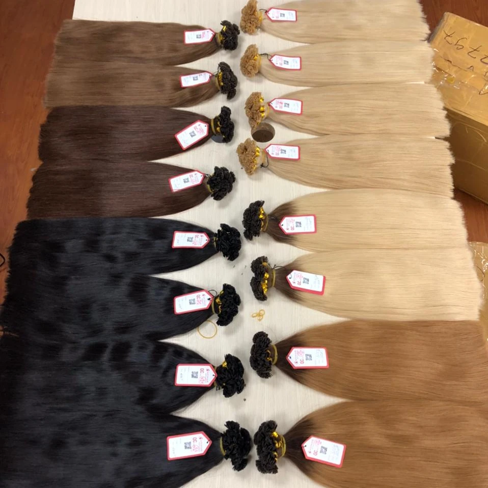 Vietnamese Human  Straight   Black  Colors  Falt Tip Hair Extension