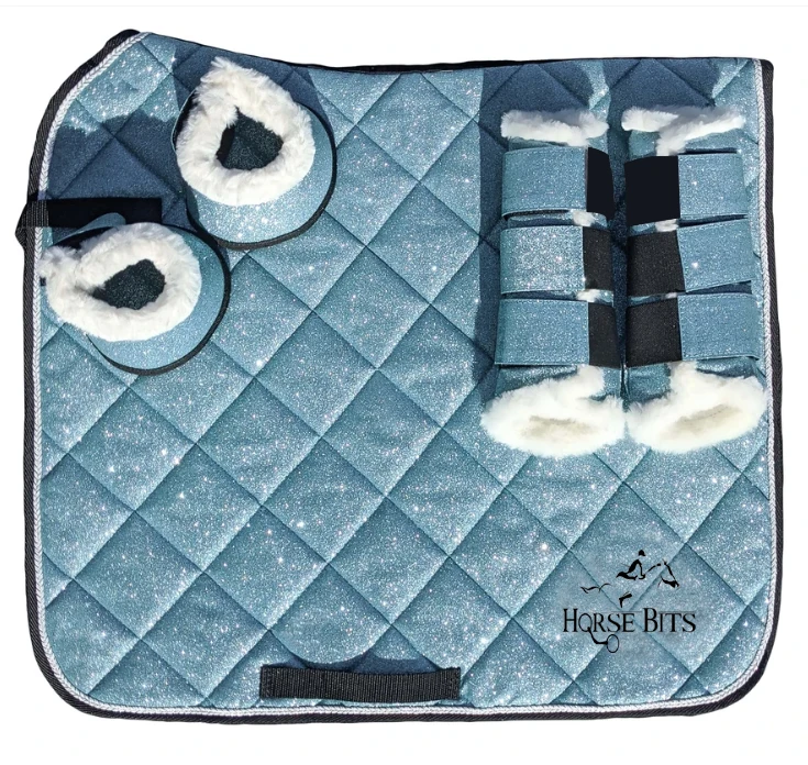 Equestrian saddle pad sets, English saddle pad sets, Custom saddle pad sets /different color saddle pad sets