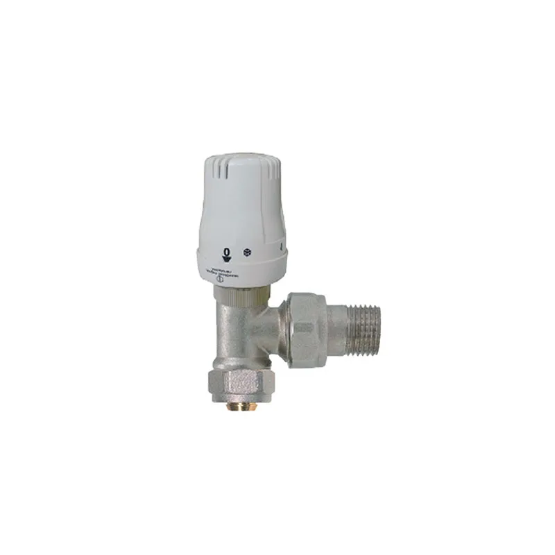 Brass angle nickel plated thermostatic radiator valve