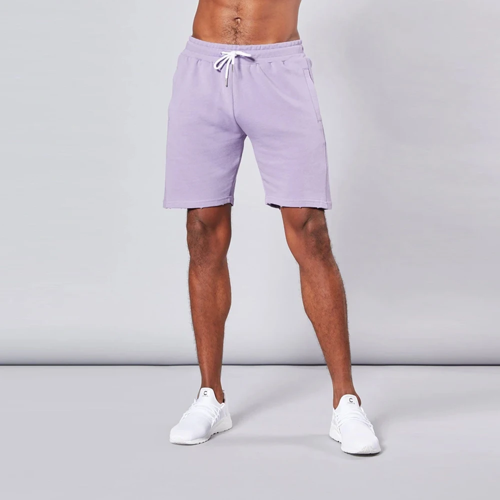 MENS CASUAL LOUNGE WEAR ESSENTIAL SWEAT SHORTS LONG DRAWSTRING SOFT COTTON PLAIN FLEECE SHORTS
