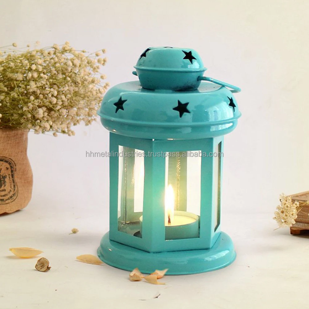 
Vintage Metal Kerosene Glass Lamp 