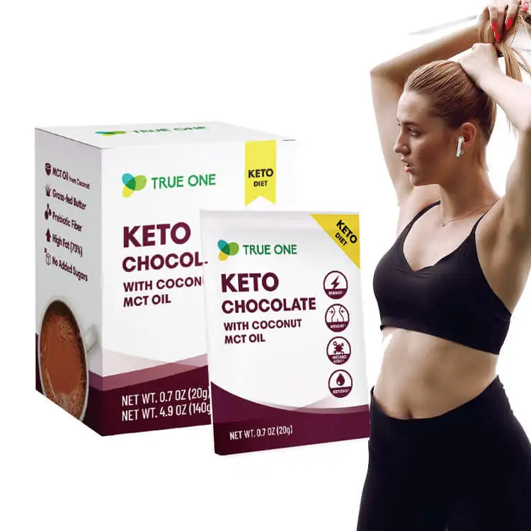 Box packaging sachet keto diet cocoa chocolate powder bulk