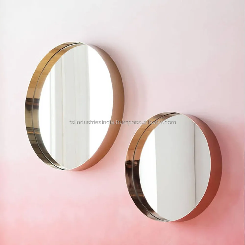 
Round Luxury Slim Design Wall Mirror Home Decor Wall Design Decorative Mirror Plated Gold Finishing Design 