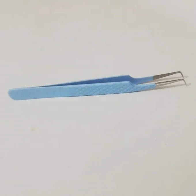 Wholesale Price Powder Coated 90 Degree Isolation Lash Extension Tweezers For Making Good Fans Sustainable Stainless Steel