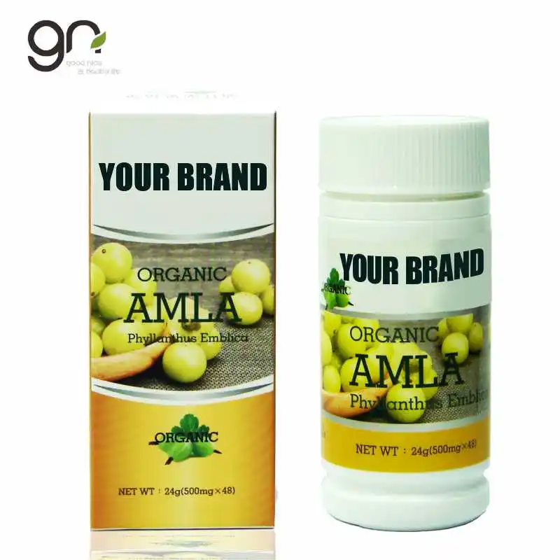 Органический порошок Amla Phyllanthus эмблика капсулы high SOD травяные элементы делают вашу кожу