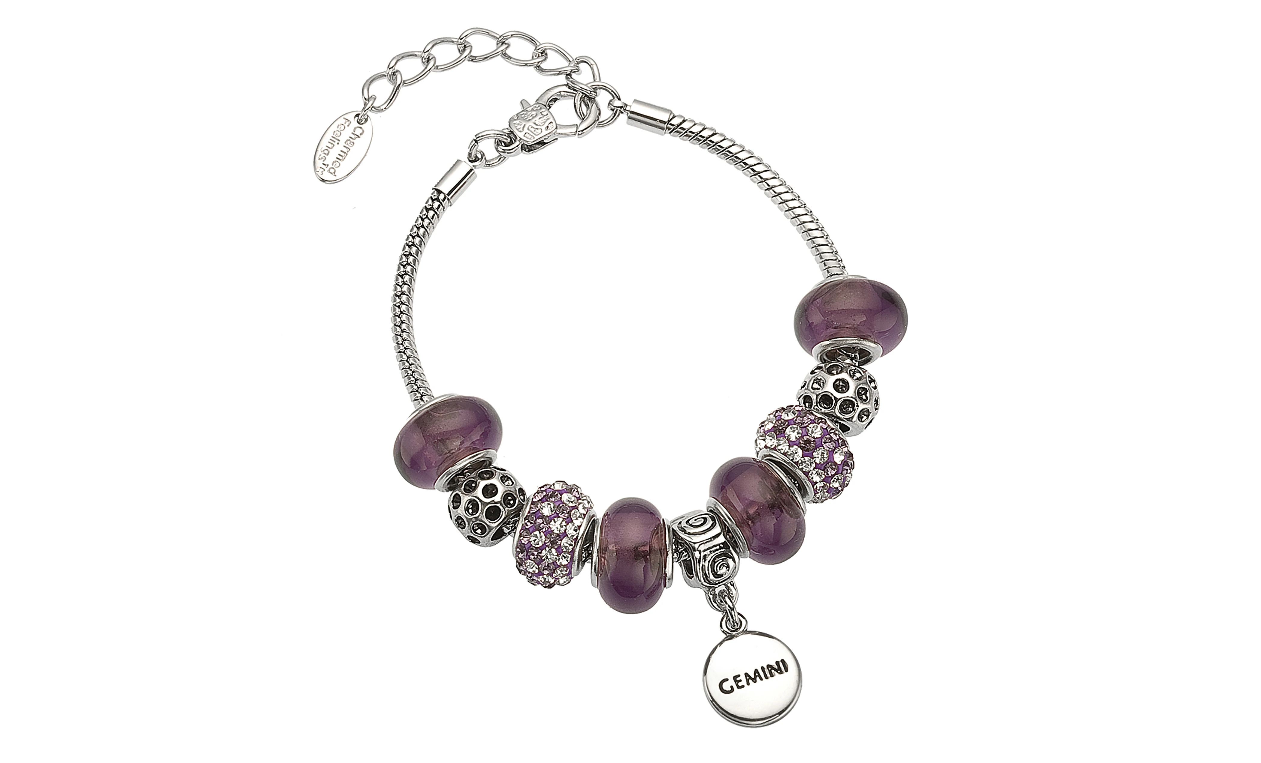 Murano Glass & Bead Zodiac Charm Bracelets