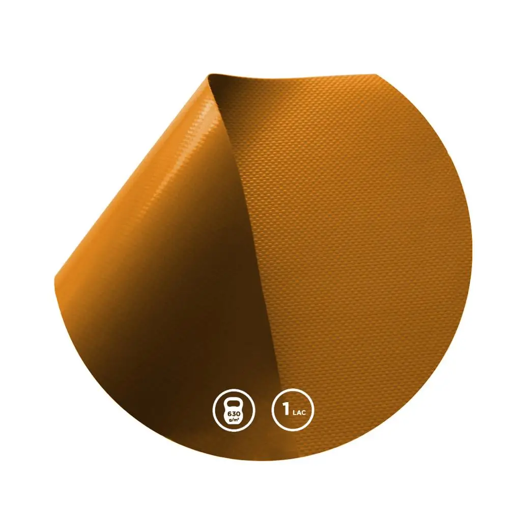 IVCORE PVC knife coated tarpaulin polyester fabric for tarps and tents 630 gsm , 1 LAC