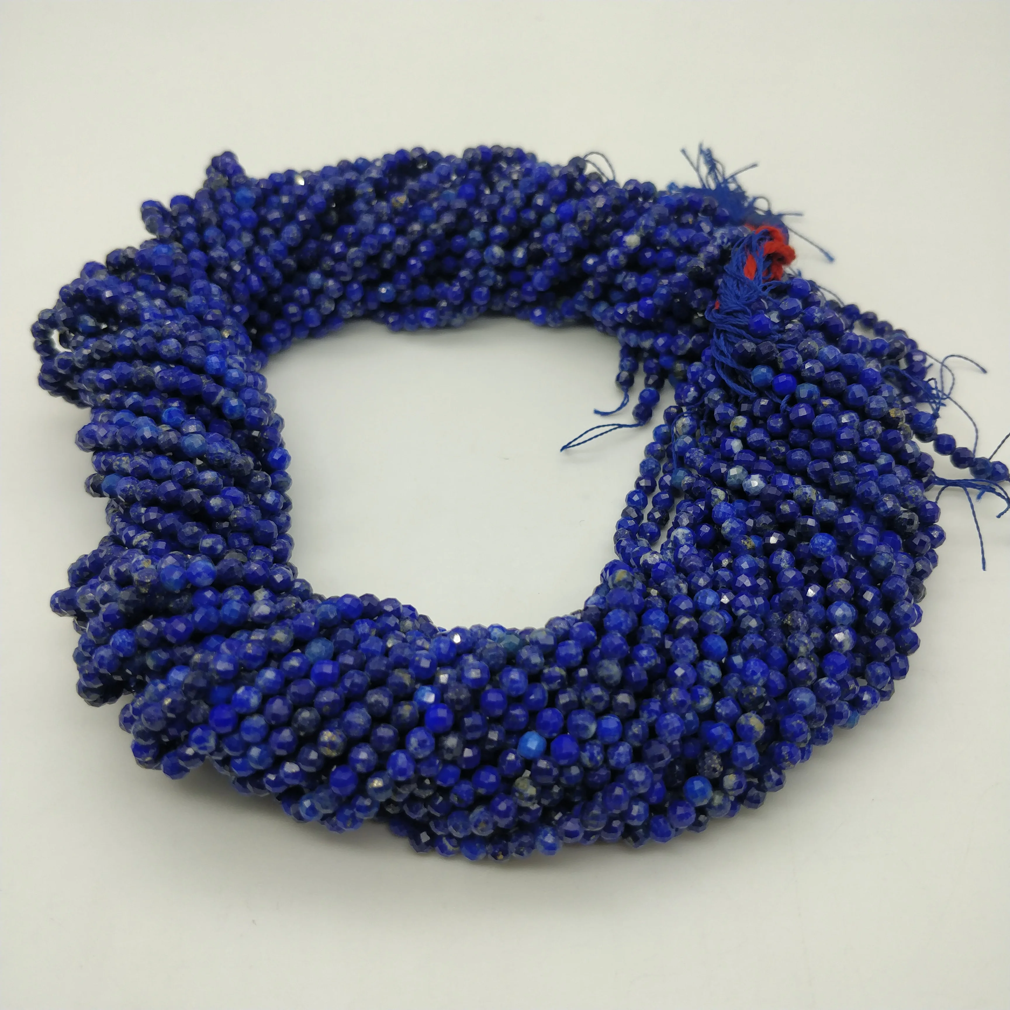Natural Lapis Round  Faceted Beads