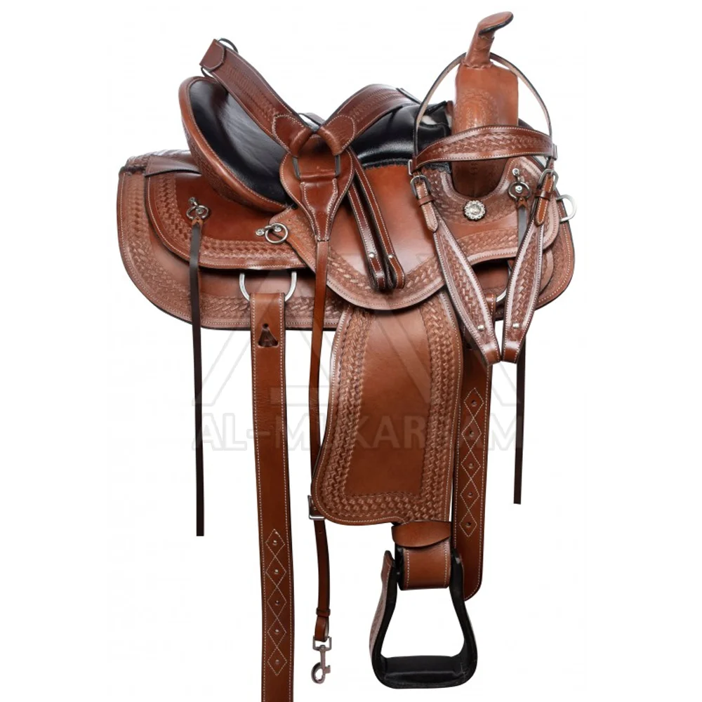 Handmade Genuine Leather Western Horse Riding Saddle