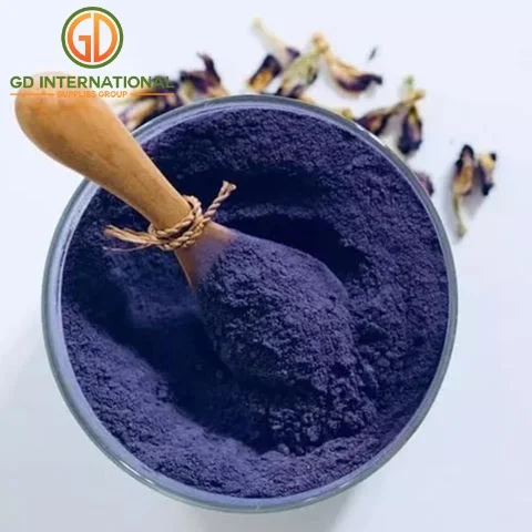 Private Label OEM Organic Butterfly Pea Flower Tea Powder from Thailand / Premium Quality Water Soluble Food Coloring