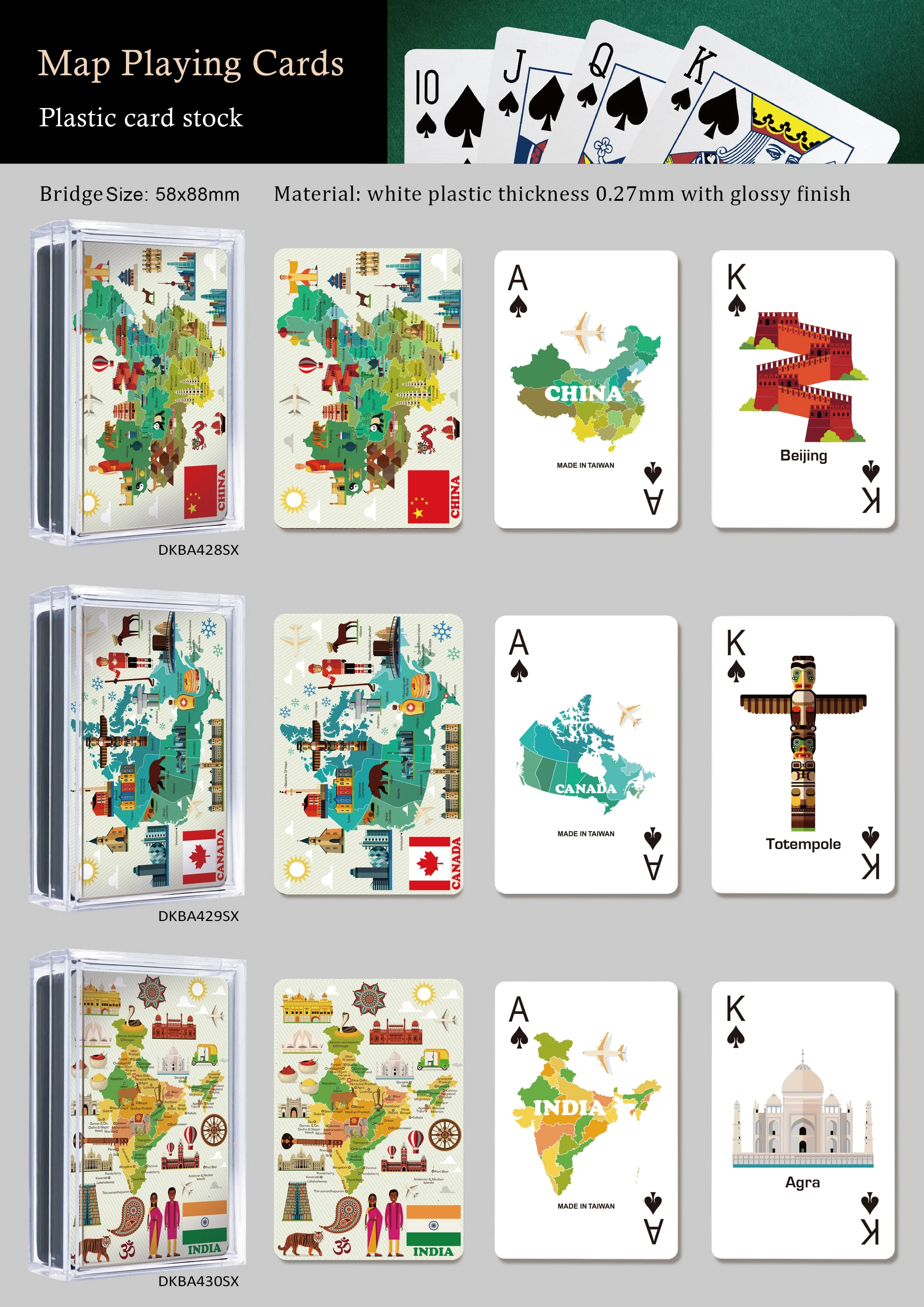 Map Playing Cards-A