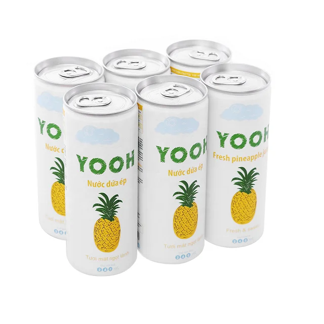 Pineapple Drink 250ml - 100% Natural OEM Private Label Wholesale Box Soft Drink Carton Beverage Fruit Pineappl.e Juice