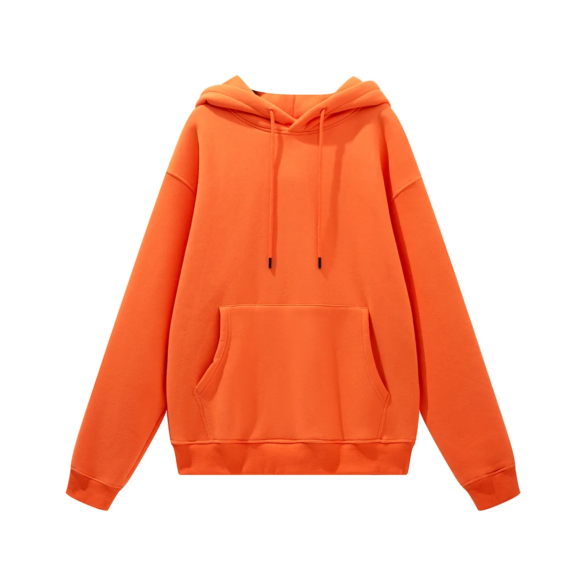 2021 Wholesale High Quality Custom Hoodies Solid Color Unisex 330gsm Oversized Blank Fleece Hoodie For Men