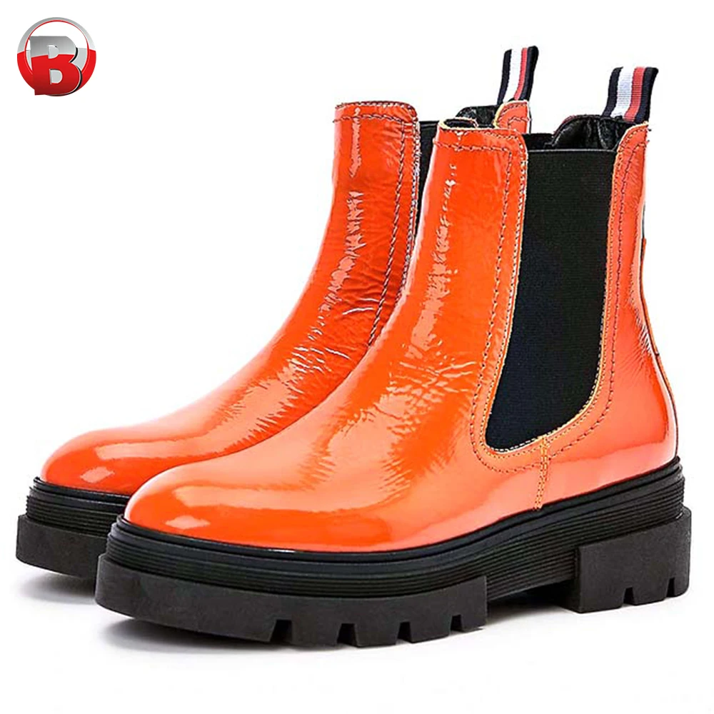 Дизайнерские винтажные официальные Ботинки Челси из натуральной перфорированной кожи для женщин